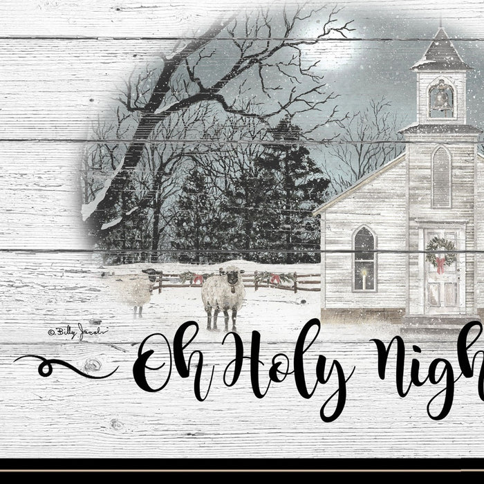 OH HOLY Night 3 Black Framed Print Wall Art