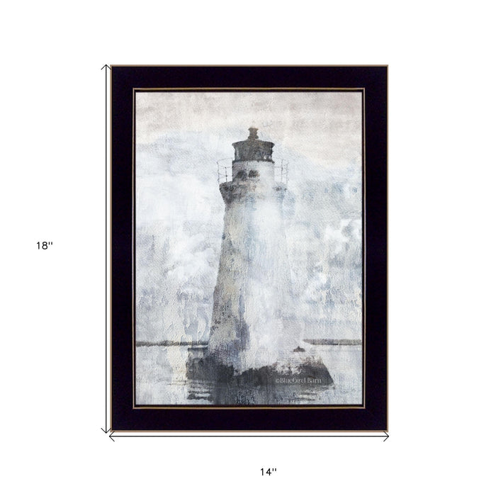 Lighthouse 3 Black Framed Print Wall Art