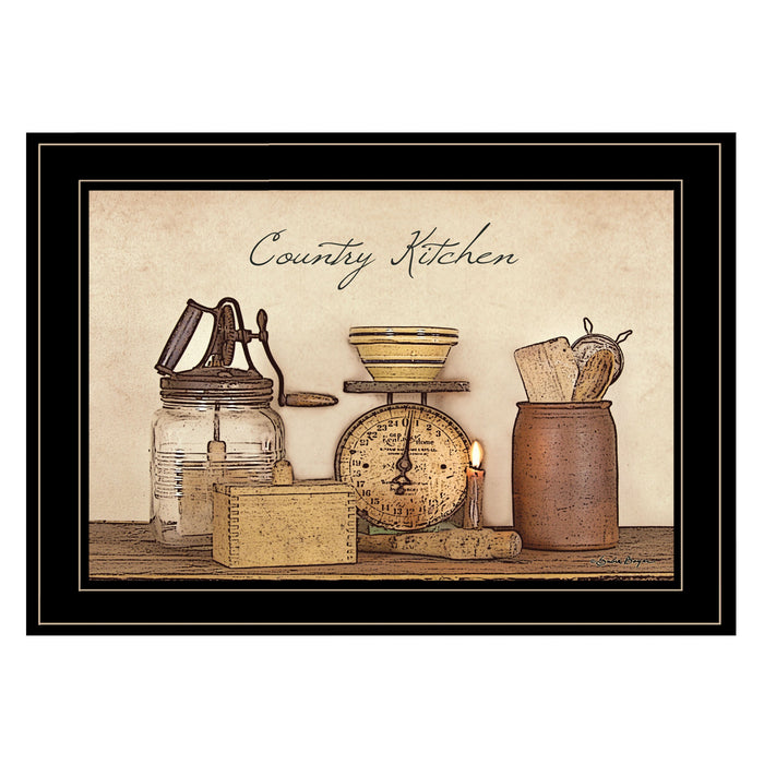 Country Kitchen 10 Black Framed Print Kitchen Wall Art