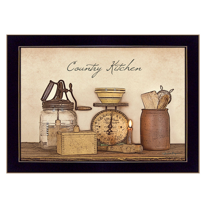 Country Kitchen Black Framed Print Kitchen Wall Art