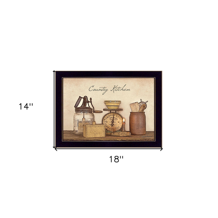 Country Kitchen Black Framed Print Kitchen Wall Art