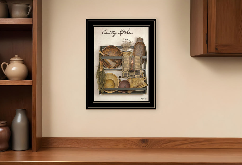 Country Kitchen 13 Black Framed Print Kitchen Wall Art