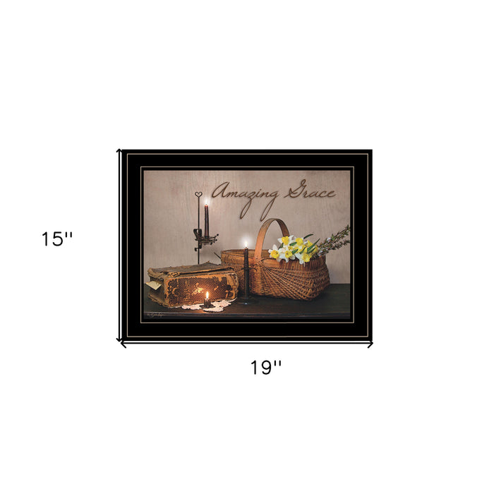 Amazing Grace Black Framed Print Kitchen Wall Art