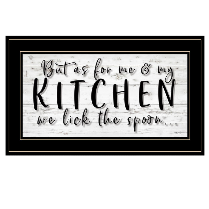 We lick the Spoon 2 Black Framed Print Kitchen Wall Art