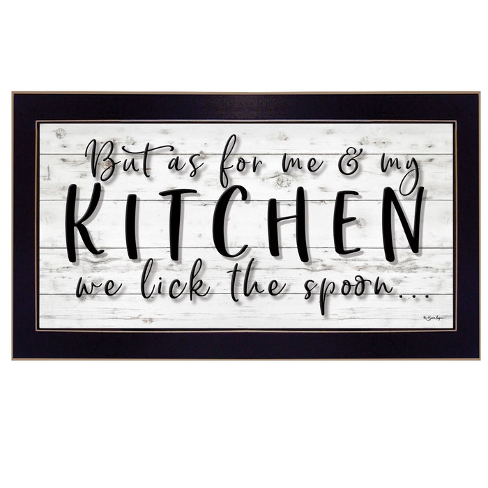 We lick the Spoon 3 Black Framed Print Kitchen Wall Art