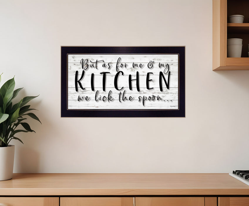 We lick the Spoon 3 Black Framed Print Kitchen Wall Art