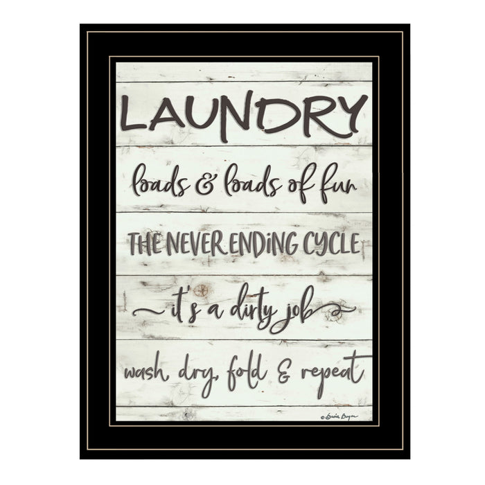 Laundry 2 Black Framed Print Bathroom Wall Art