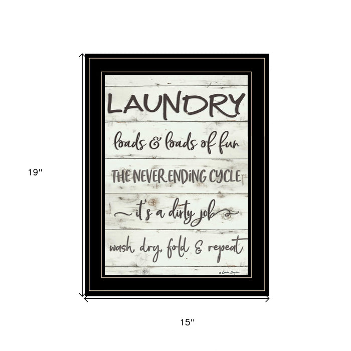 Laundry 2 Black Framed Print Bathroom Wall Art