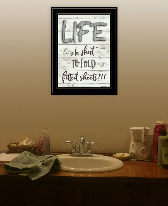 Life is too Short 2 Black Framed Print Wall Art