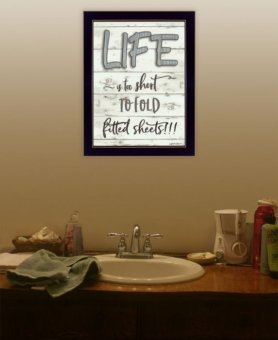 Life is too Short 3 Black Framed Print Wall Art