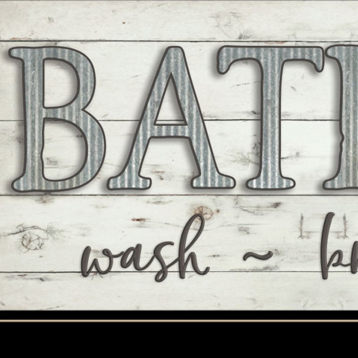 Bath Rules 2 Black Framed Print Bathroom Wall Art