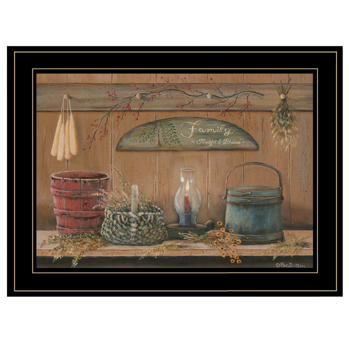 Treasures on the Shelf I 3 Black Framed Print Wall Art