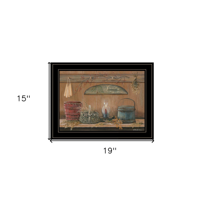 Treasures on the Shelf I 3 Black Framed Print Wall Art