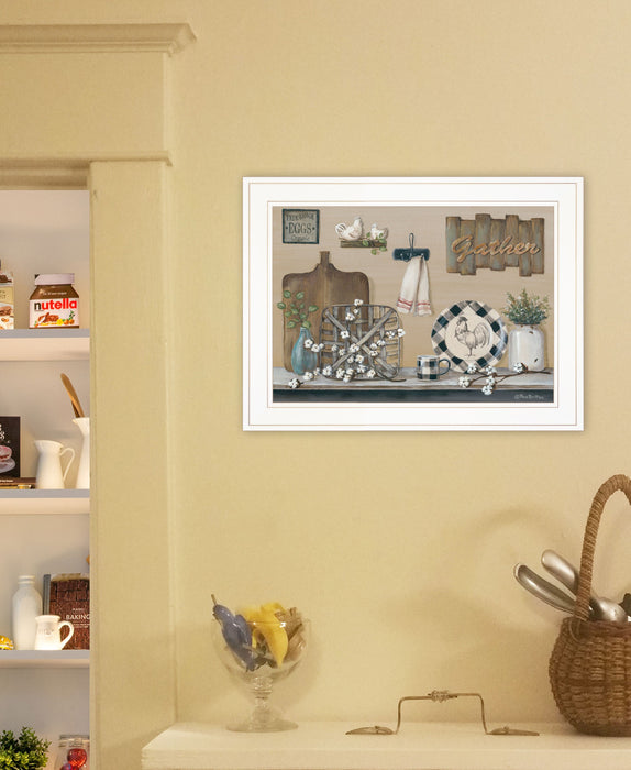 Farmhouse Kitchen White Framed Print Kitchen Wall Art