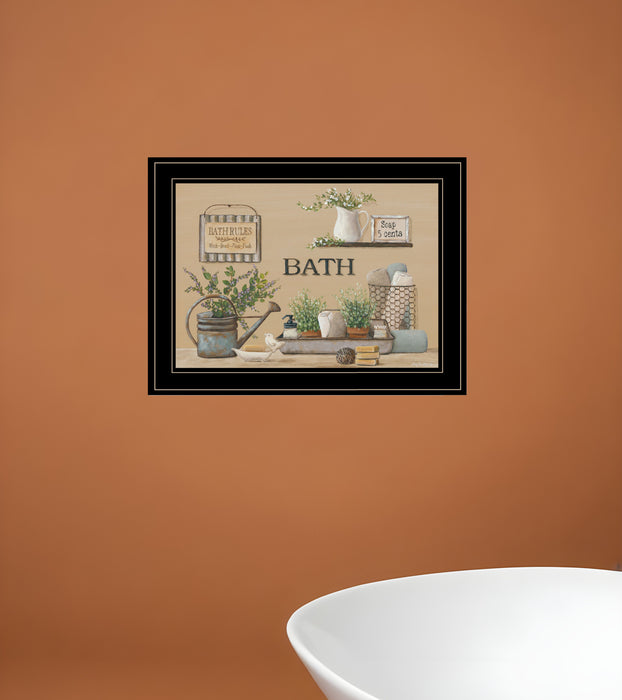 Farmhouse Bath Black Framed Print Bathroom Wall Art