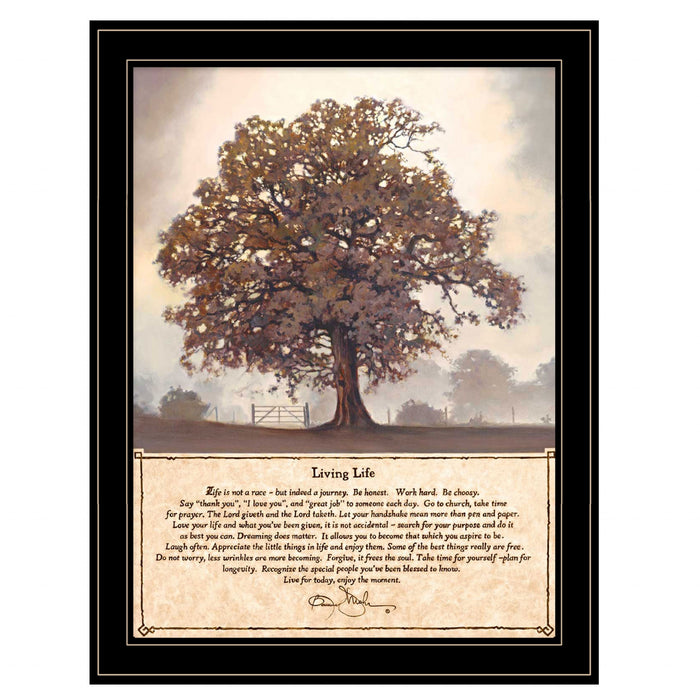 Living Life 14 Black Framed Print Wall Art