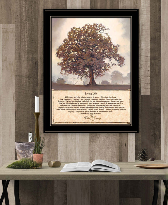 Living Life 14 Black Framed Print Wall Art