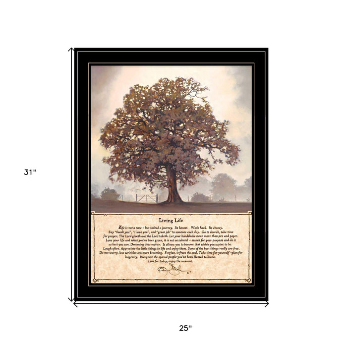 Living Life 14 Black Framed Print Wall Art