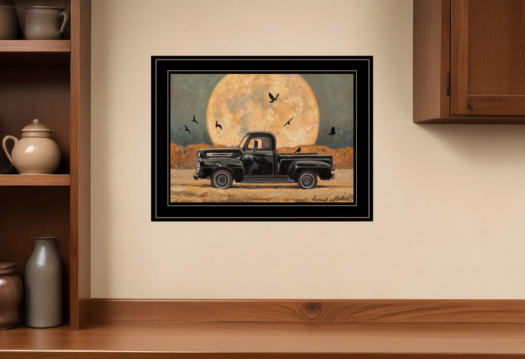 Harvest Moon 4 Black Framed Print Kitchen Wall Art