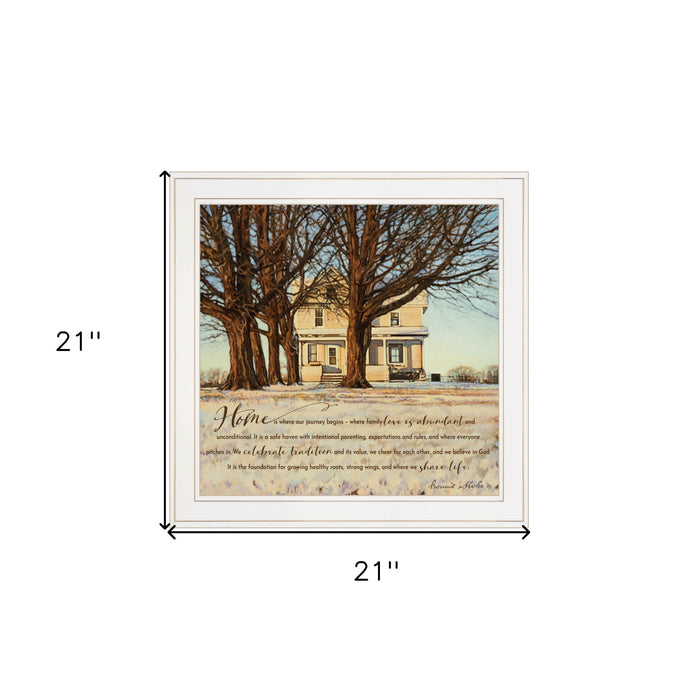 Home 1 White Framed Print Wall Art