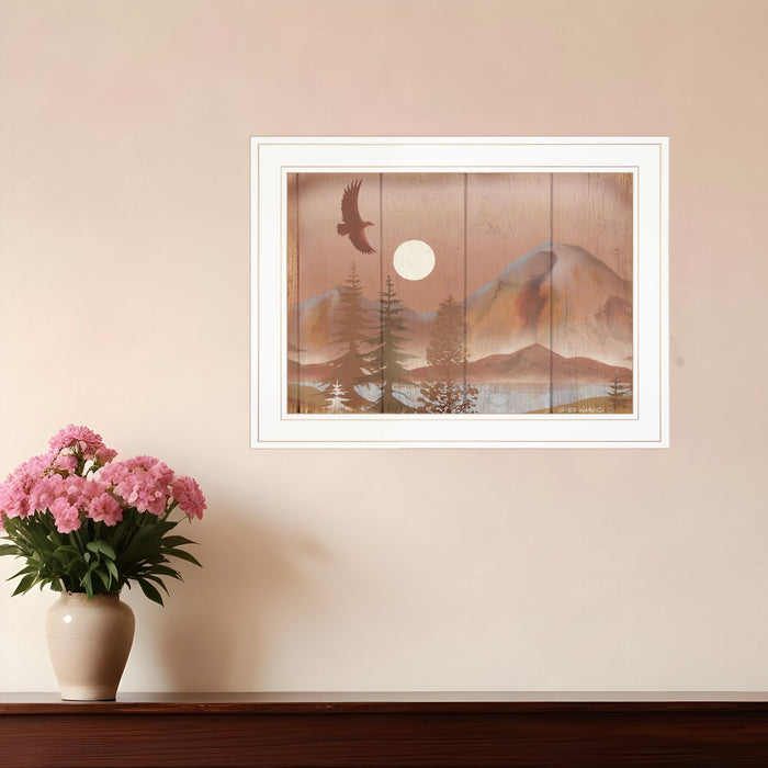 Full Moon I 1 White Framed Print Wall Art