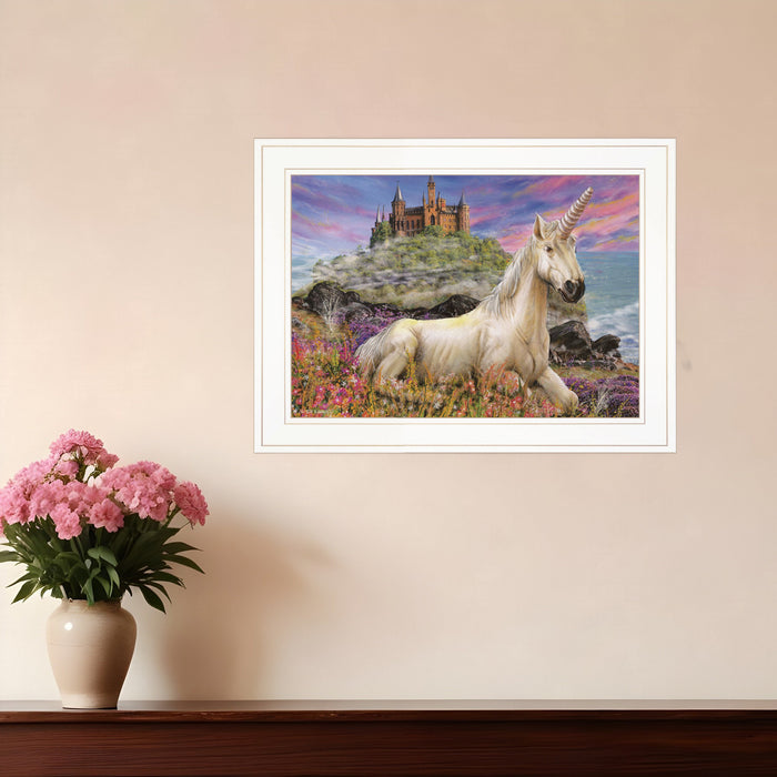 Royal Unicorn 2 White Framed Print Wall Art