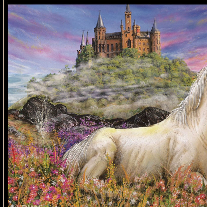 Royal Unicorn 3 Black Framed Print Wall Art