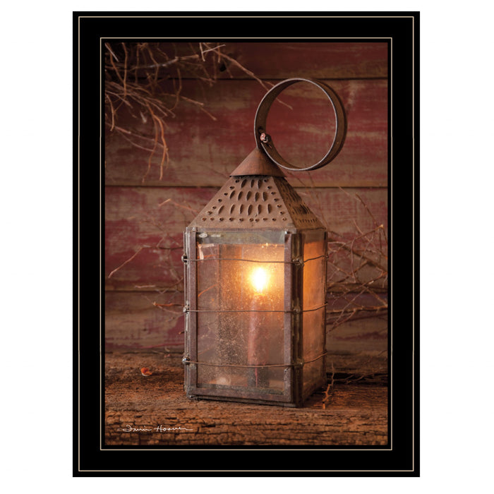 Innkeepers Lantern 1 Black Framed Print Wall Art