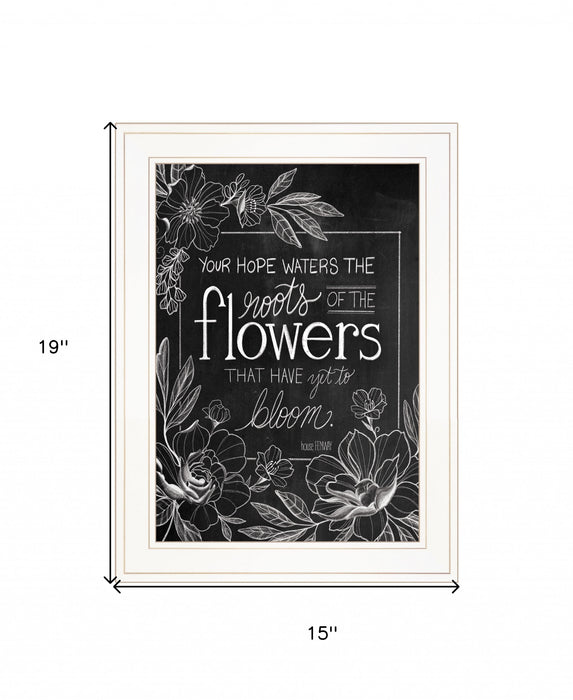 Yet to Bloom 3 White Framed Print Wall Art