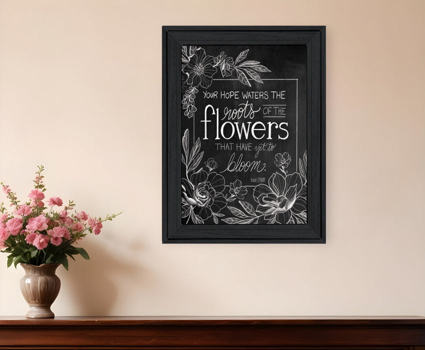 Yet to Bloom 4 Black Framed Print Wall Art