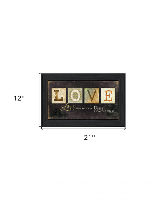 Love One Another 1 White Framed Print Wall Art