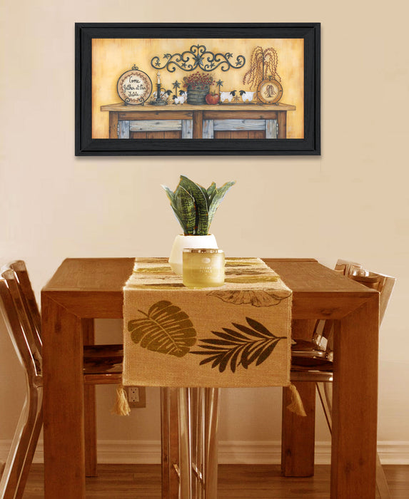 Come Gather at Our Table 3 White Framed Print Wall Art