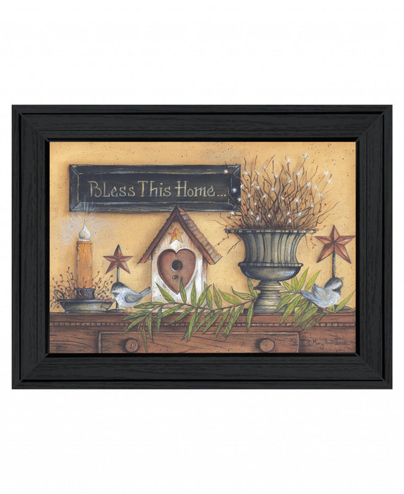 Bless this Home 3 Black Framed Print Wall Art