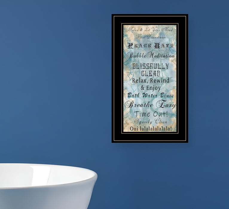 Paris Bath 2 Black Framed Print Bathroom Wall Art