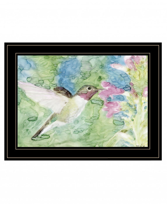 Hummingbird 1 Black Framed Print Wall Art