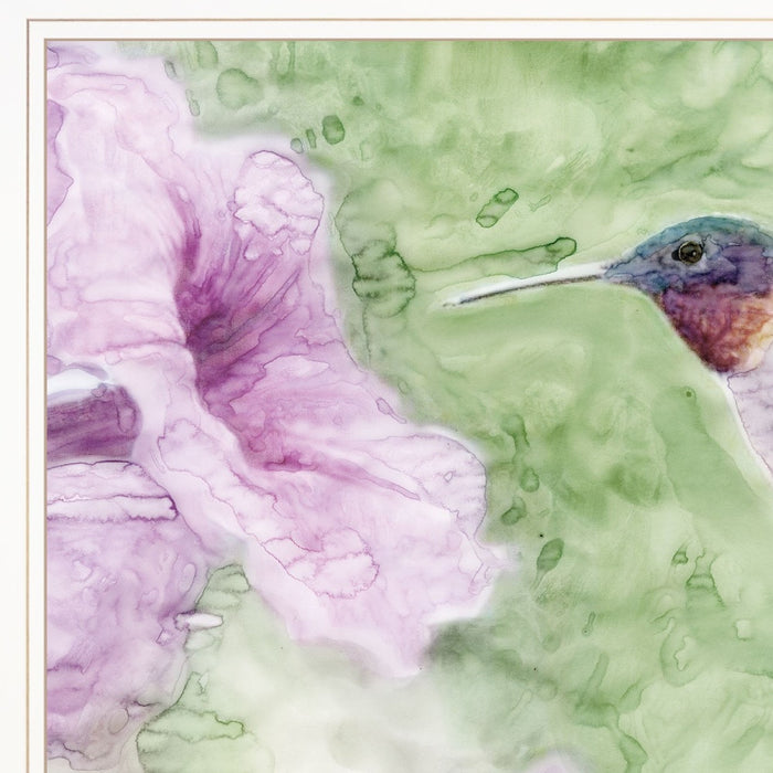 Humming Bird 2 White Framed Print Wall Art