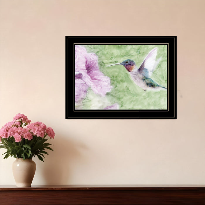 Humming Bird 2 Black Framed Print Wall Art