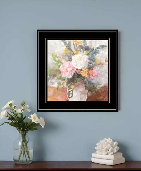 Table Bouquet 2 White Framed Print Wall Art