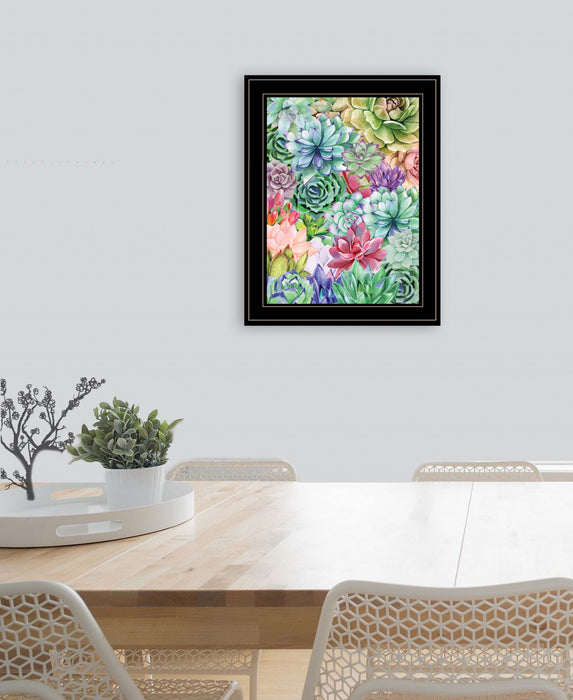 Succulents Paradise 2 White Framed Print Wall Art