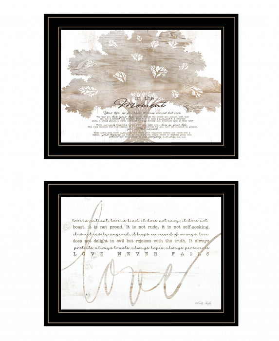 Set Of Two Love In the Moment White Framed Print Wall Art