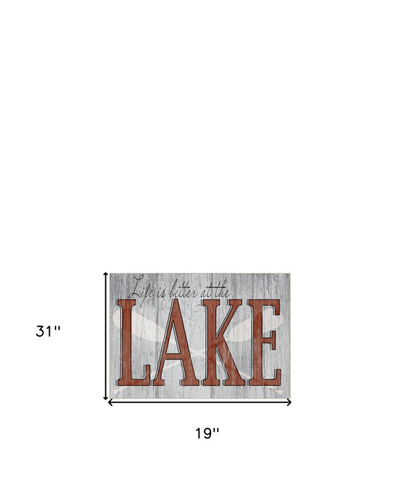 Set Of Two Lake Life is Better 1 White Framed Print Wall Art