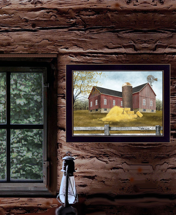 Farm Life 1 Black Framed Print Wall Art