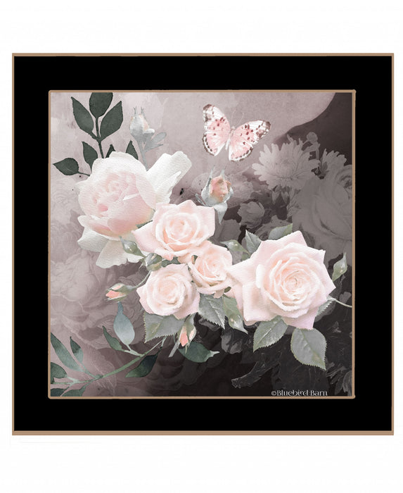 Noir Roses 1 Black Framed Print Wall Art