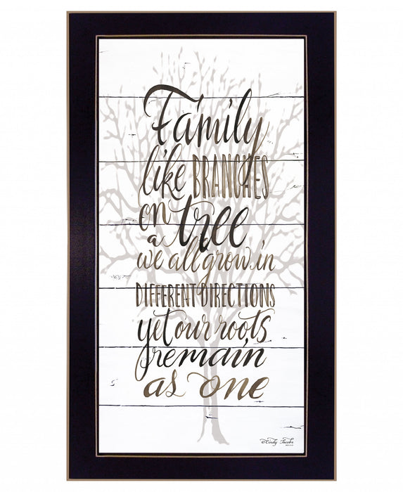 Family 3 Black Framed Print Wall Art