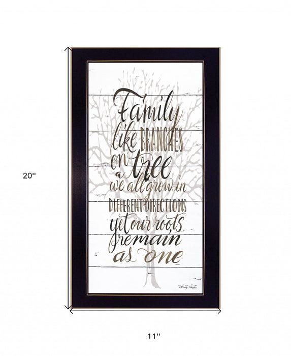 Family 3 Black Framed Print Wall Art