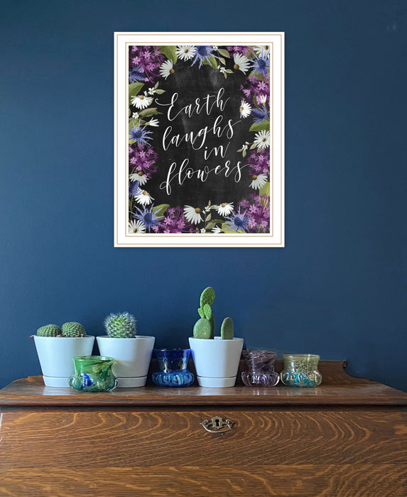 Earth Laughs in Flowers 2 White Framed Print Wall Art