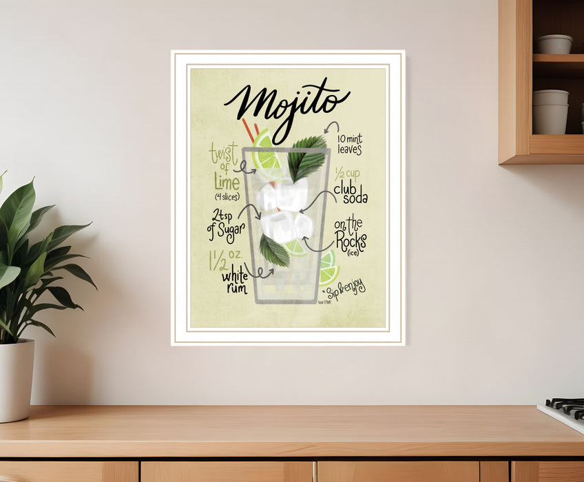 Mojito 2 White Framed Print Wall Art