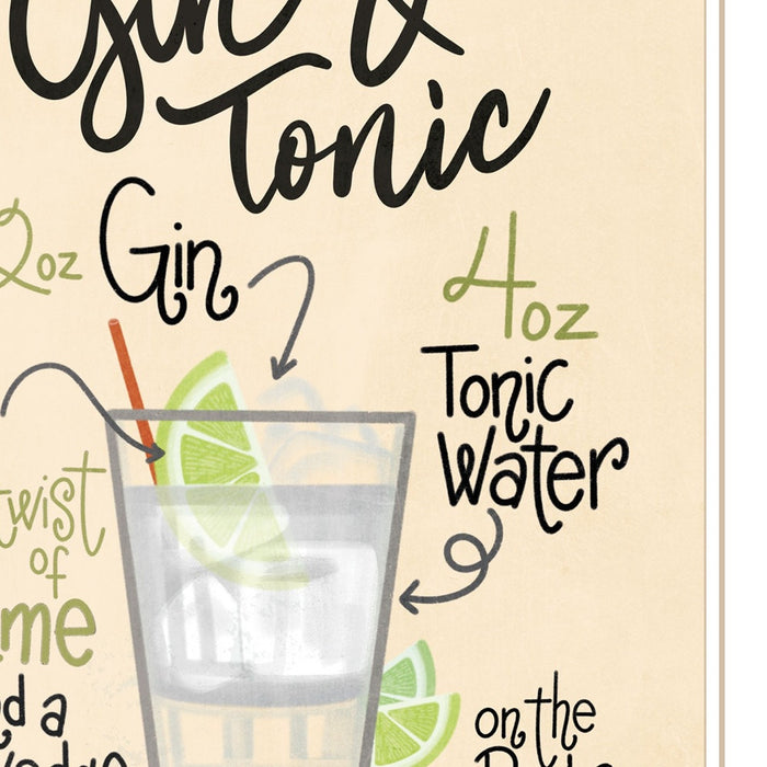 Gin and Tonic 2 White Framed Print Wall Art