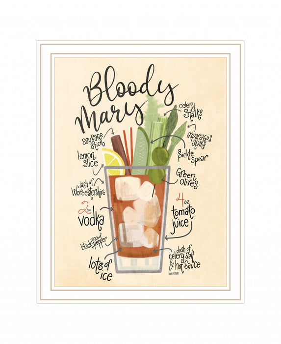 Bloody Mary 2 White Framed Print Wall Art