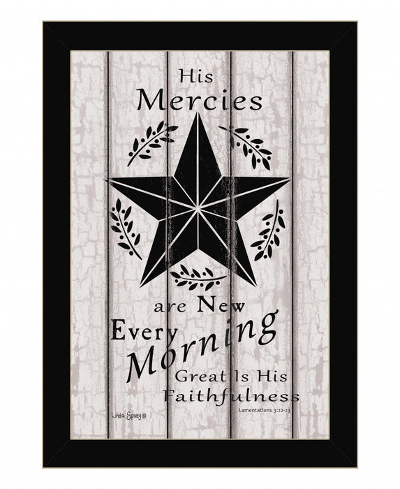 His Mercies are New Every Morning 1 Black Framed Print Wall Art